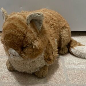 Avanti Applause Cat Plush Stuffed animal Orange Striped Tabby Sleeping 14"